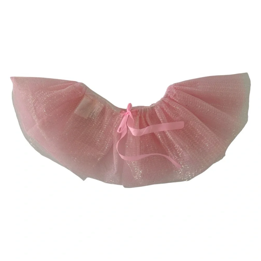🦋 5/$25 - Ballet Pink Tulle Tutu Skirt with Ribbon for Girls